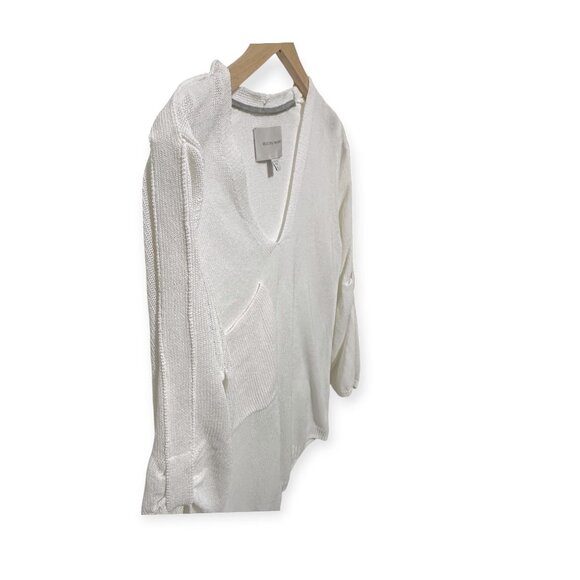 Brochu Walker Palmas Vee White Sweater XS Salt Water NWT - Picture 4 of 16